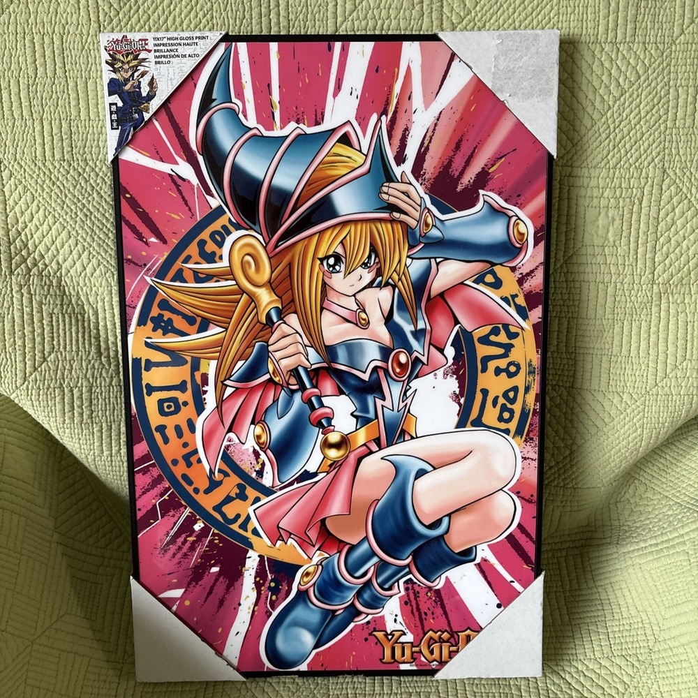 Yu-Gi-Oh! DARK MAGICIAN GIRL 11x17 High Gloss Wood Art Print Plaque Poster NWT